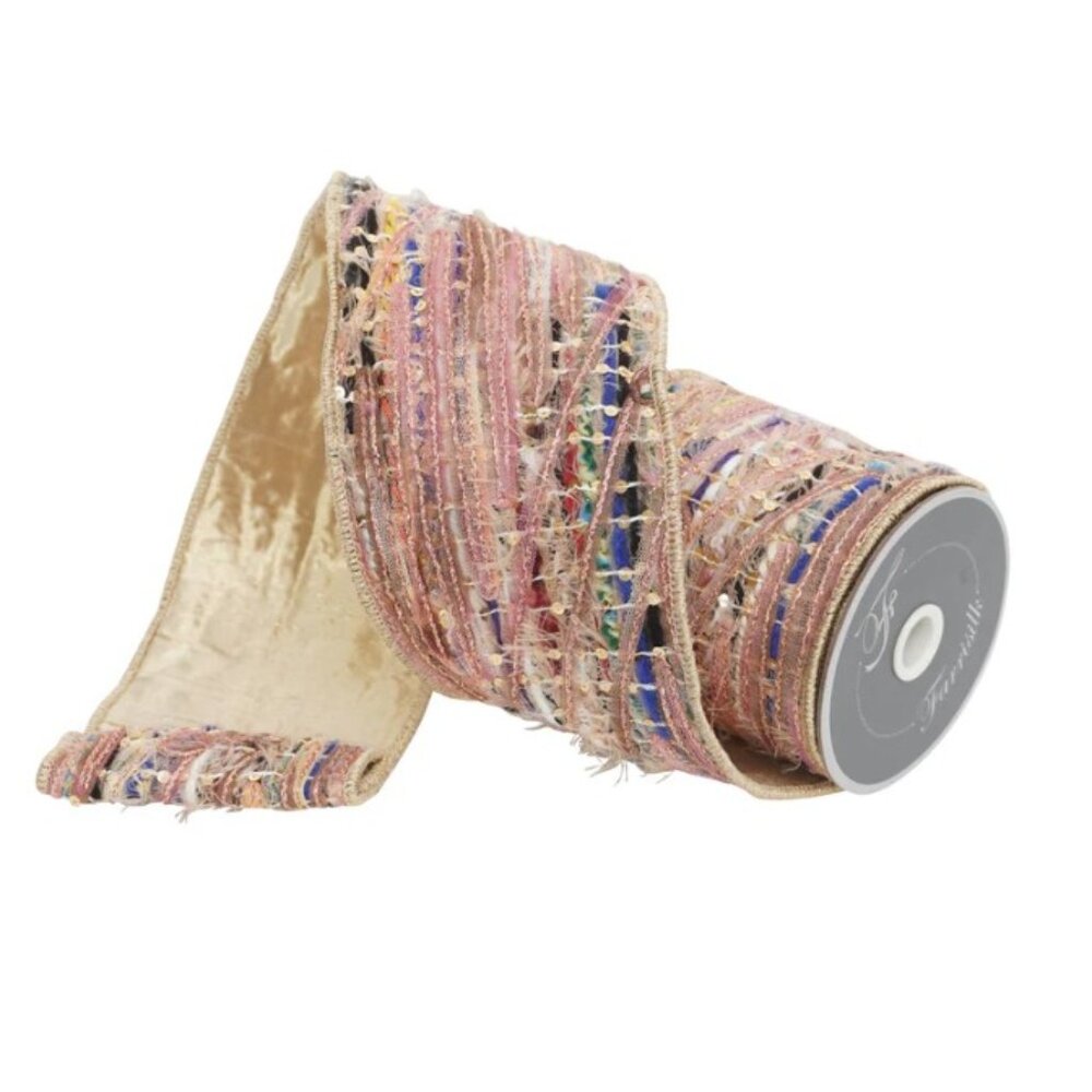 Farrisilk Mystic Weave Christmas Ribbon 4" x 5Y NEW